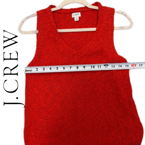 J.CREW V-Neck Beach Sweater Tank Top in Bright Cerise - Size M EUC - Picture 9 of 10